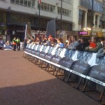 Fans lined up