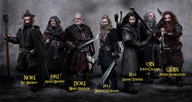 Nori, Ori, Dori, Kili, Fili, Oin and Gloin