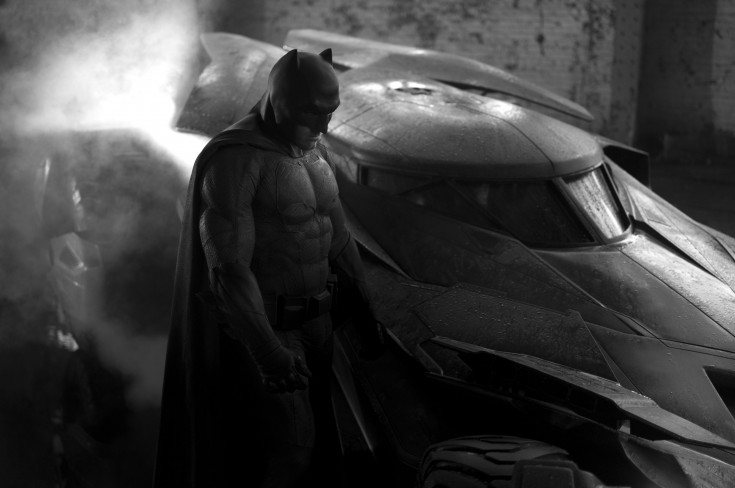 Ben Affleck as Batman and the new Batmobile!
