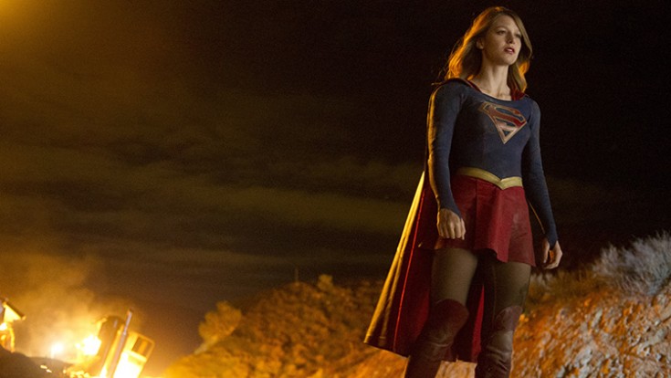 Melissa Benoist as Supergirl lands on Sky1
