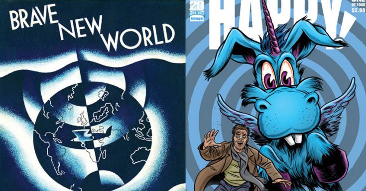 Grant Morrison & Brian Taylor Adapting Aldous Huxley's Brave New World & Graphic Novel Happy!