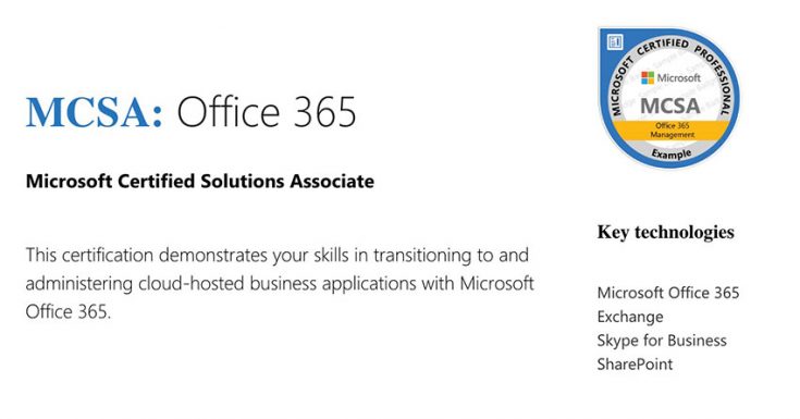 MCSA Office 365: Reasons for Getting Certified. 70-346 & 70-347 Exams